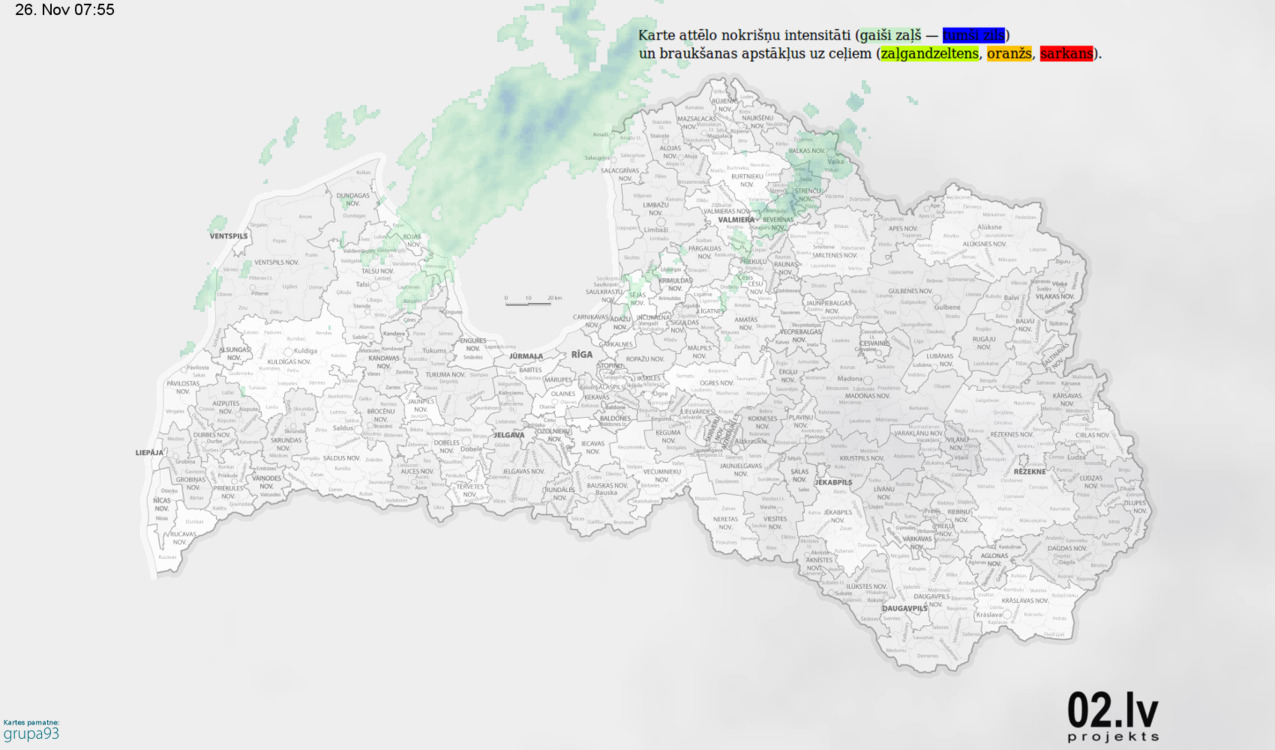 kompleksa Latvijas karte